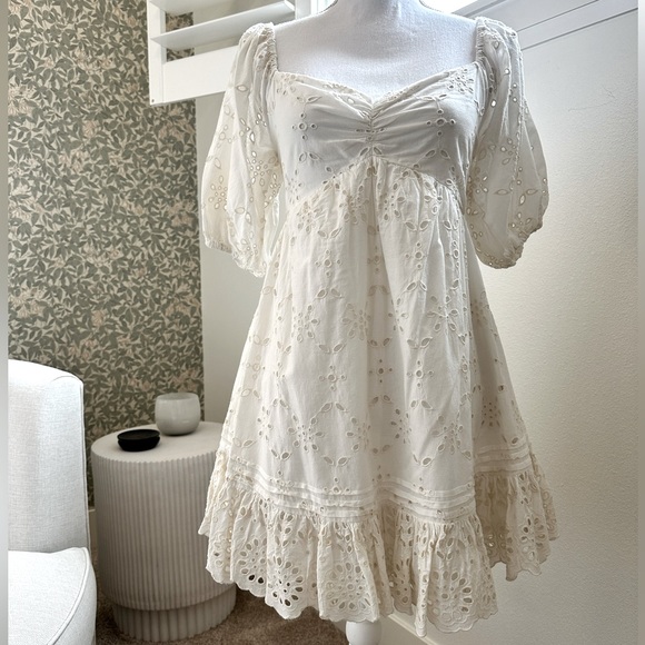 Cleobella Eyelet Dress in Ivory - Revolve - Picture 1 of 8